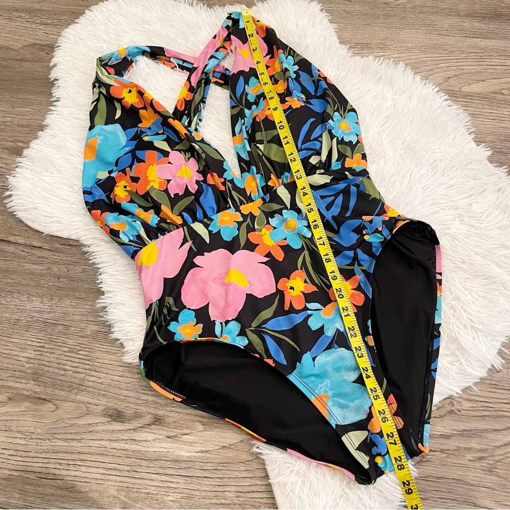 Swim RX Floral Twist One Piece Swimsuit Bathing Suit XL - Picture 9 of 9